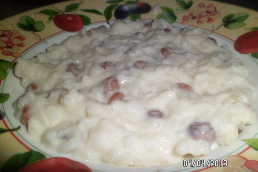 Рецепт рисовой каши молочной с изюмом