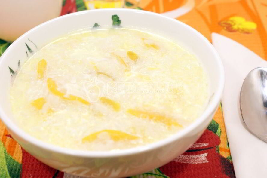 Рецепт рисовой каши с персиком