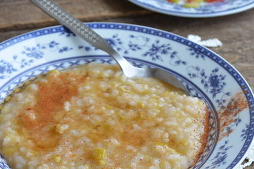 Рецепт рисовой каши с ревенем