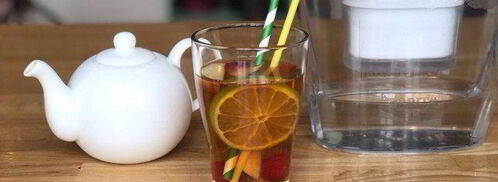 холодный чай с малиной и лимоном. Шаг 7