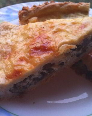 Киш с шампиньонами