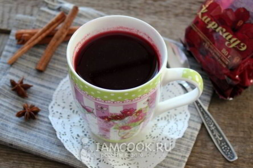 Рецепт безалкогольного глинтвейна из каркаде