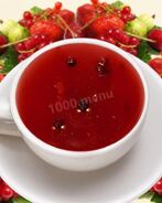 Кисель из замороженных ягод клюквы и черной смородины