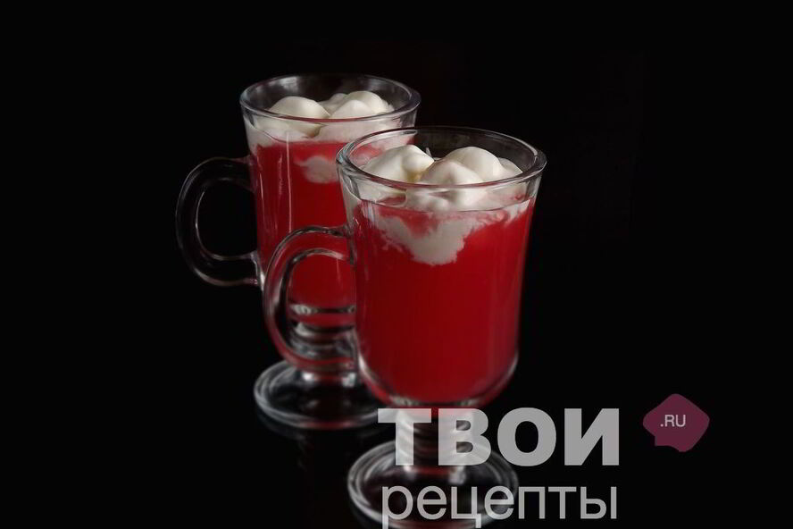 Рецепт клюквенного киселя с мороженым