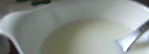 молочный кисель с клубничным конфитюром. Шаг 3