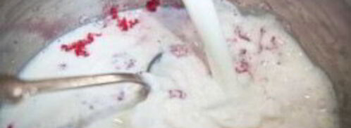 молочный кисель с малиной. Шаг 3