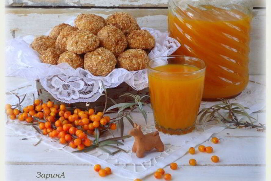 Рецепт печенья в кокосовых опилках и облепиховый кисель