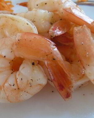 Жареные креветки с текилой