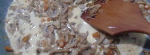 грибное соте с вином и горгонзолой. Шаг 5