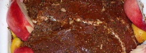 запеченная телятина с вином и персиками. Шаг 4