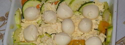 запеченная в кармашках форель с вином и овощами. Шаг 9