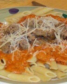 Паста пенне с водкой