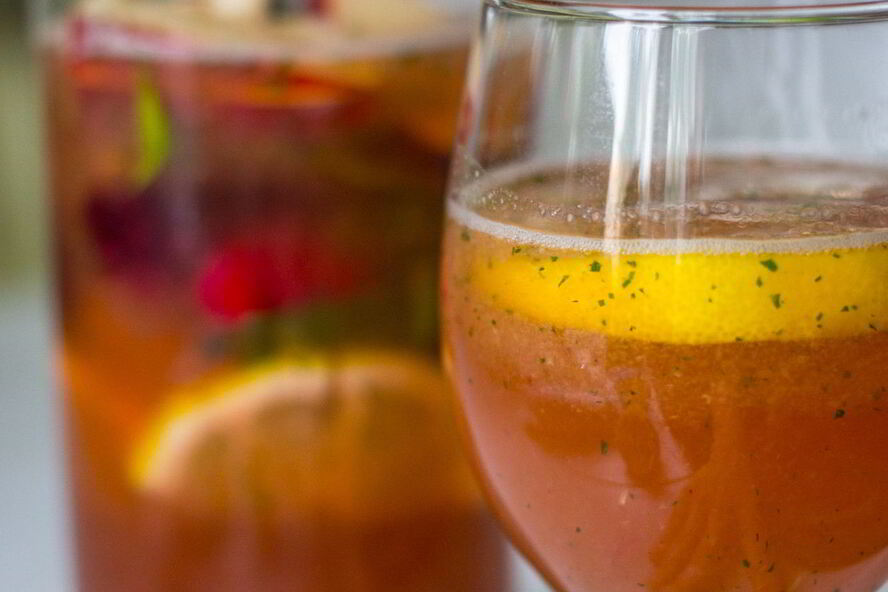 Рецепт яблочного лимонада с мятой