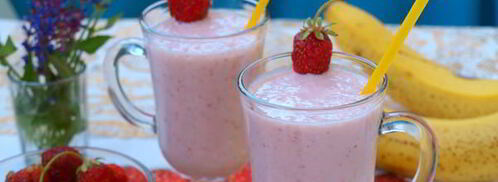молочный клубнично-банановый коктейль. Шаг 6