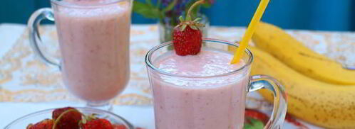 молочный клубнично-банановый коктейль. Шаг 7