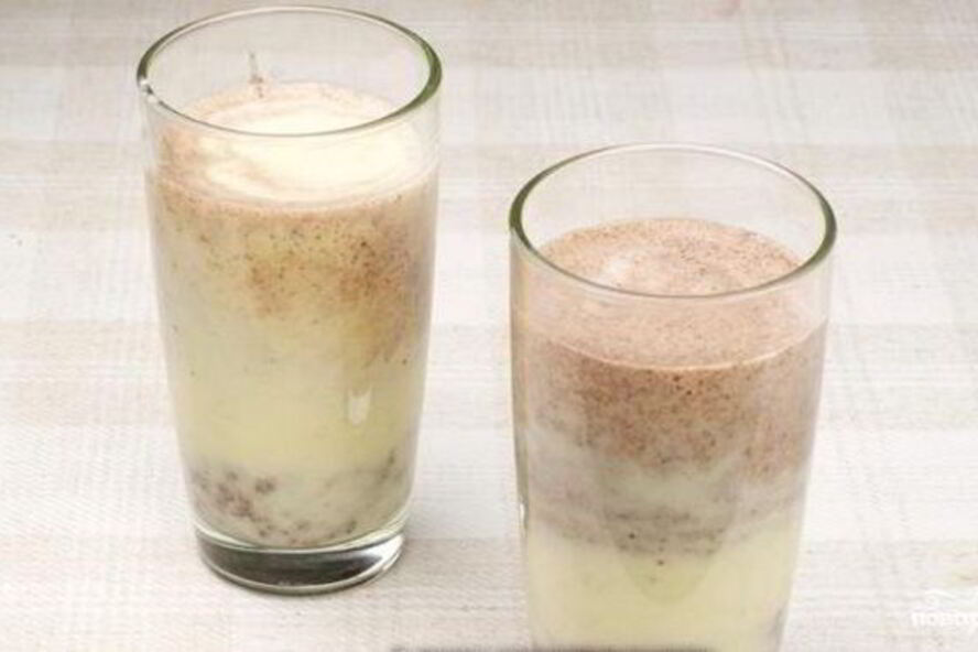 Рецепт молочного коктейля с бананом и шоколадом