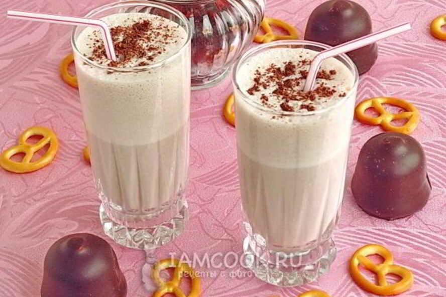 Рецепт молочного коктейля с коньяком и шоколадным пудингом