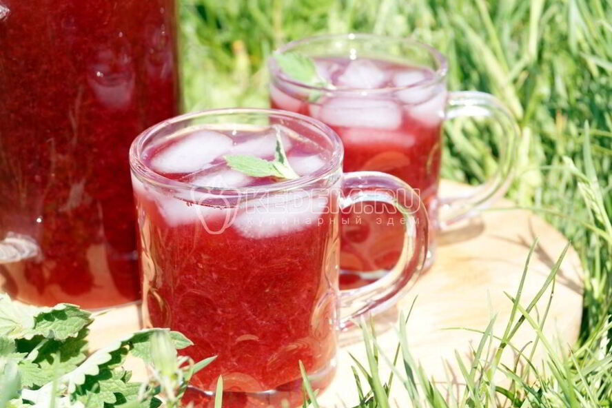 Рецепт брусничного морса с мятой