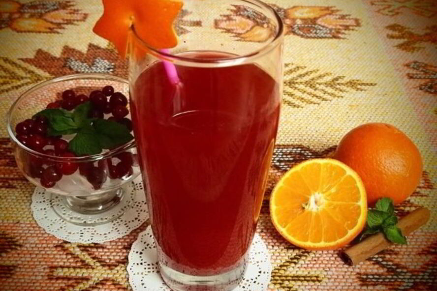 Рецепт клюквенно-апельсинового морс