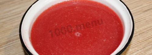 морс из замороженных ягод клубники и красной смородины. Шаг 9