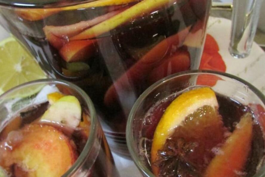 Рецепт газированной сангрии с минералкой