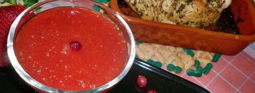 соус сангрияк мясу из клюквы и клубники. Шаг 3