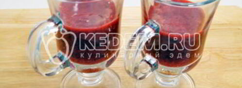 брусничный смузи со сливками. Шаг 6