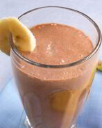 Шоколадный смузи с бананом
