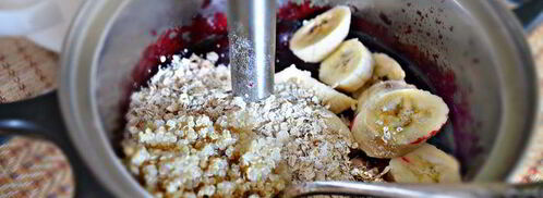 смузи из черной смородины, овсяных хлопьев и киноа. Шаг 5