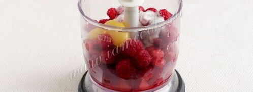 смузи из персика и малины. Шаг 7