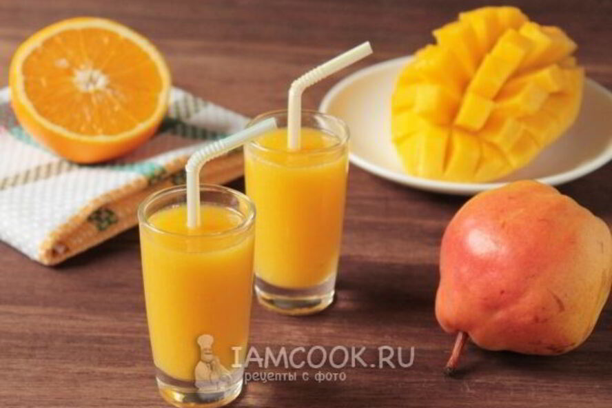 Рецепт смузей из свежего манго и груши