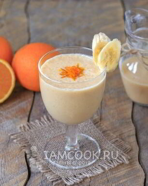Смузи с бананом и апельсином