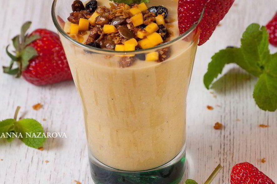 Рецепт смузей с бананом и манго
