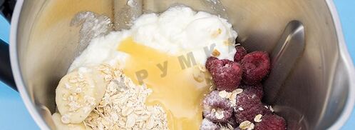 смузи с овсяными хлопьями и бананом. Шаг 4