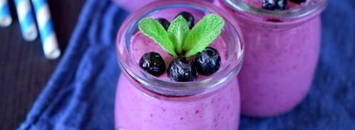 творожный смузи с черникой и простоквашей. Шаг 12