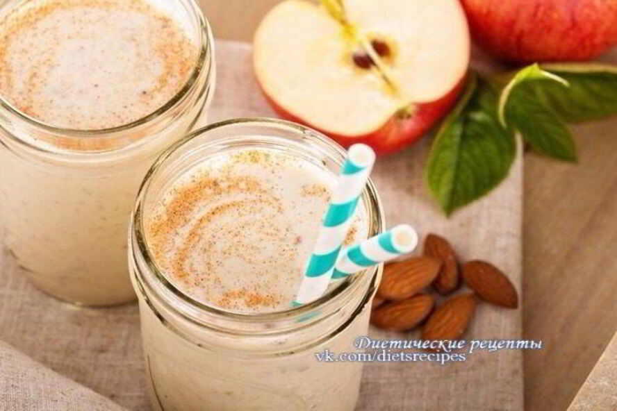 Рецепт яблочно-бананового смузи с корицей