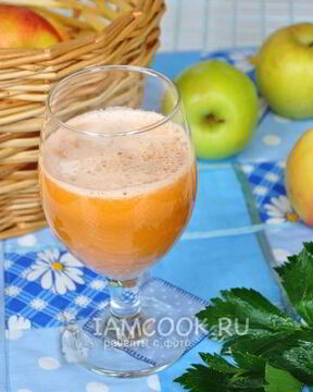 Сок из свежих овощей с яблоком
