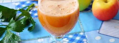 сок из свежих овощей с яблоком. Шаг 7