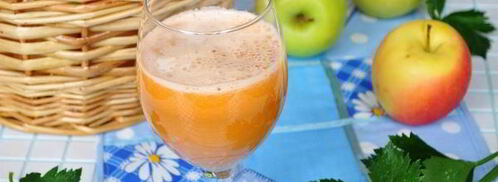 сок из свежих овощей с яблоком. Шаг 8