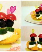 Греческий салат на шпажке