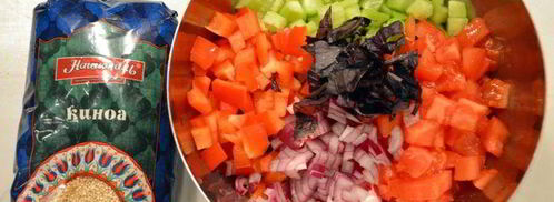 греческий салат с киноа. Шаг 4