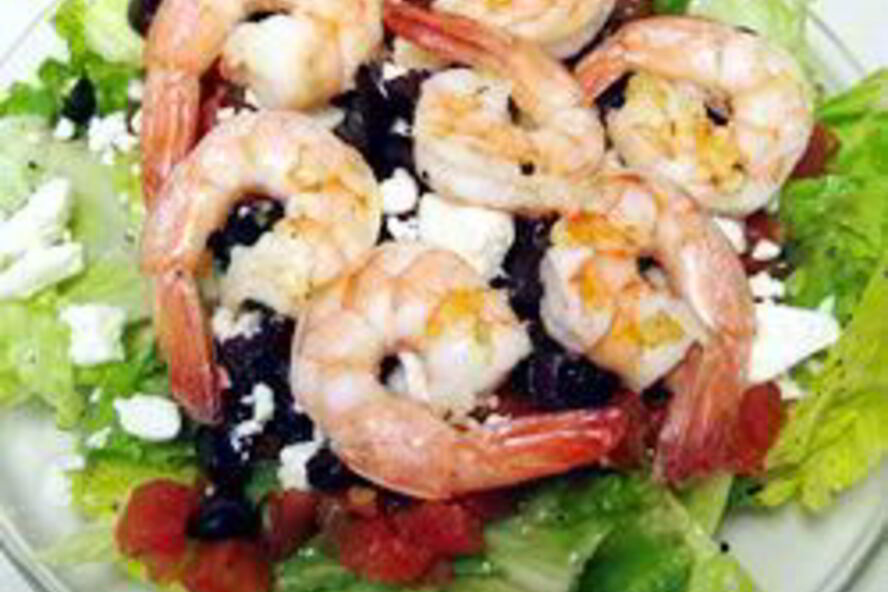 Рецепт греческого салата с креветками