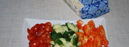 греческий салат с перловкой. Шаг 4