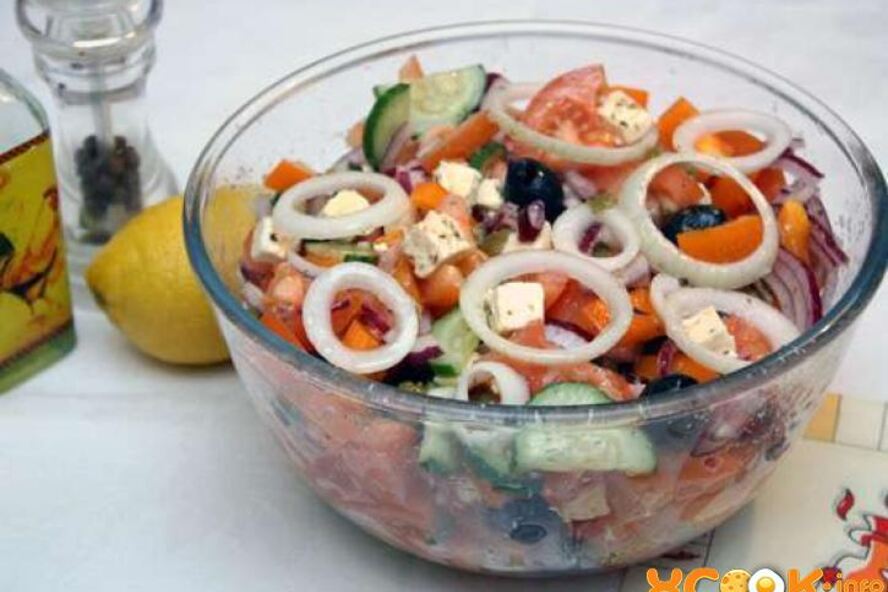 Рецепт греческого салата с сыром фета