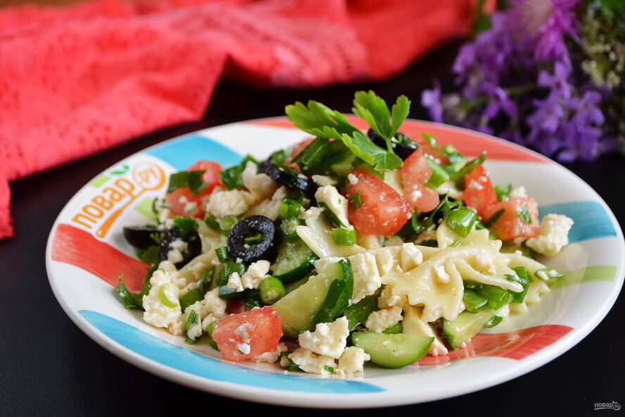 Рецепт салата с брынзой по-гречески