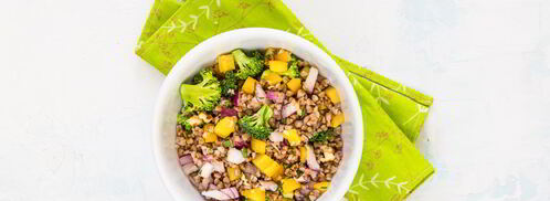 салат с гречкой, сладким перцем и броколли. Шаг 4