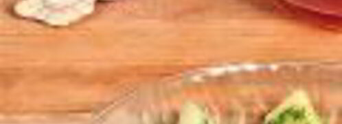 картофельный салат с грибами и печеным чесноком. Шаг 4