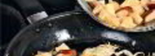 картофельный салат с грибами и печеным чесноком. Шаг 5