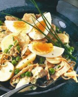 Картофельный салат с консервированным тунцом