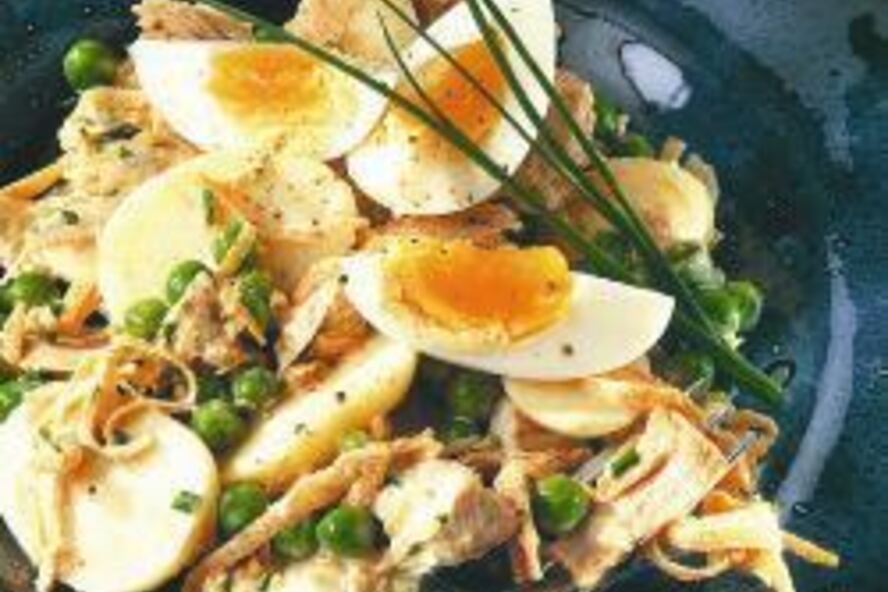 Рецепт картофельного салата с консервированным тунцом